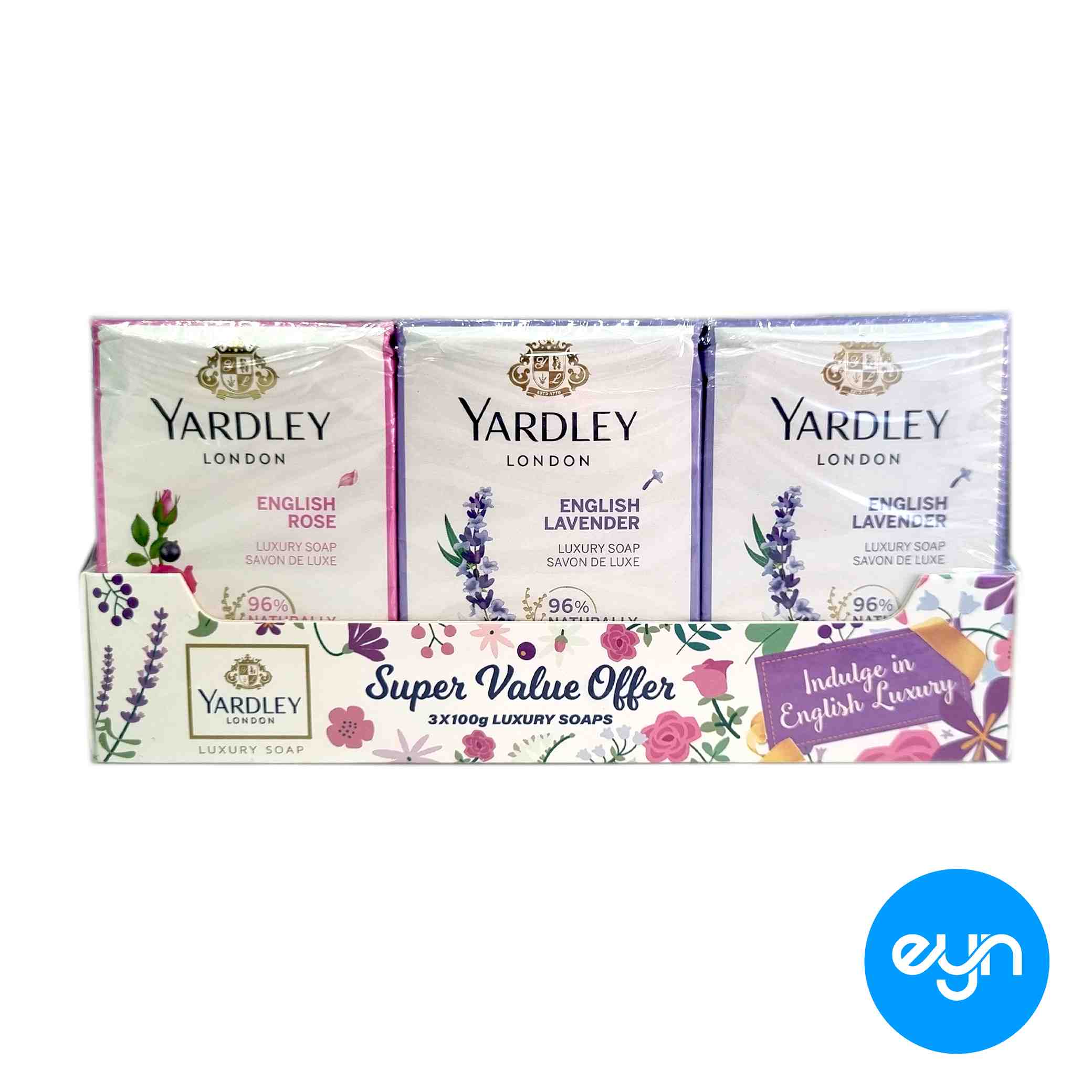 صابون ياردلي انگليسي 100 گرم پک 3 تايي luxury soap 